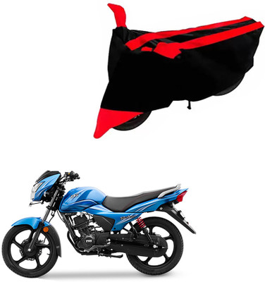 DeepShakshi AUTOMOTIVE Two Wheeler Cover for TVS(Victor GLX, Black, Red)