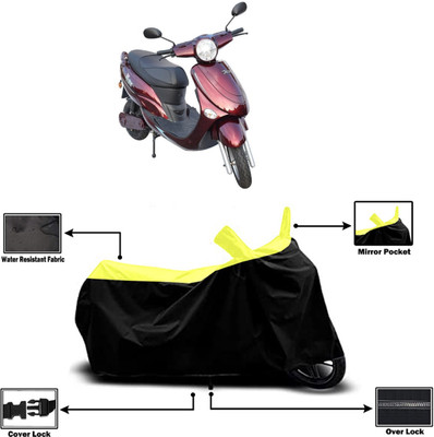 Amexride Two Wheeler Cover for Avon(E Star BS6, Yellow)