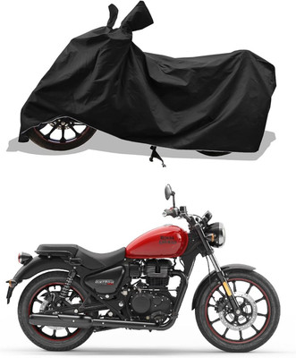 KANISHA ENTERPRISES Waterproof Two Wheeler Cover for Royal Enfield(Meteor 350, Black)