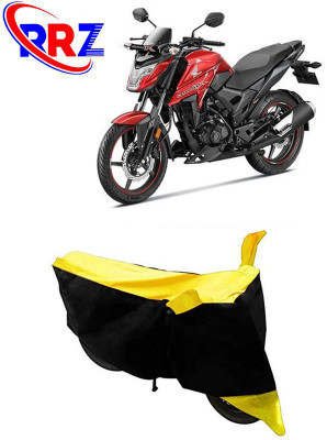 RRZ Waterproof Two Wheeler Cover for Bajaj(Blade 125, Black, Yellow)