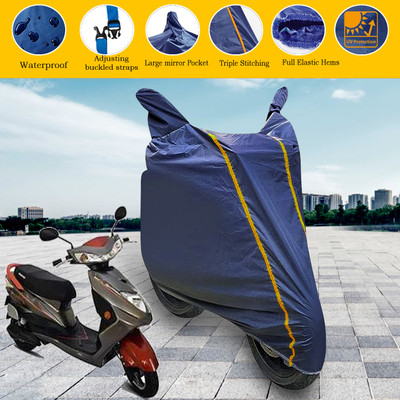 GARREGE Waterproof Two Wheeler Cover for Okinawa(Ridge Plus, Blue)