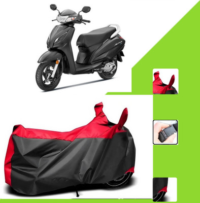 WMIZEXA Two Wheeler Cover for Honda(Activa 6G, Black, Red)