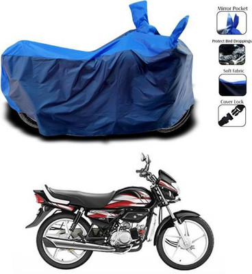 RAAMKM Two Wheeler Cover for Hero(HF Deluxe BS6, Blue)