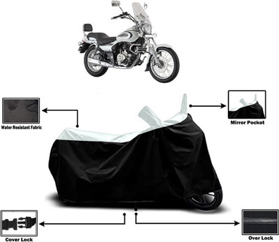 Amexride Two Wheeler Cover for Bajaj(Avenger 220 Cruise, White)