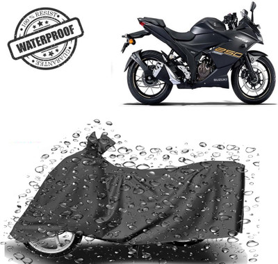ROYAL AUTO MART Waterproof Two Wheeler Cover for Suzuki(Gixxer SF 250, Grey)