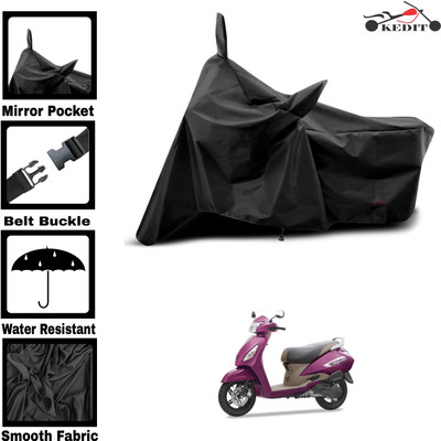 KEDIT Two Wheeler Cover for Universal For Bike(Jupiter Grande, Black)