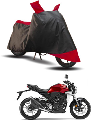 KEDIT Two Wheeler Cover for Honda(CB300R, Red, Black)