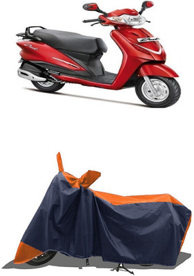 SUGASHRI Waterproof Two Wheeler Cover for Hero(Duet 125CC, Orange, Blue)