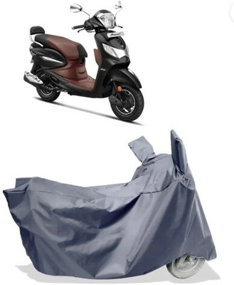 Tritika Waterproof Two Wheeler Cover for Hero(Pleasure Plus, Grey)
