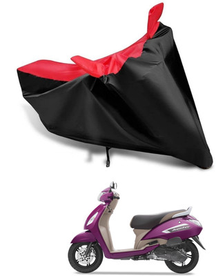 KEDIT Two Wheeler Cover for TVS(Jupiter, Red, Black)