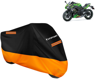 Horseyaart Waterproof Two Wheeler Cover for Kawasaki(Ninja 650 bs6, Orange)