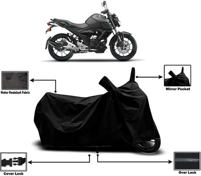 Amexride Two Wheeler Cover for Yamaha(FZ S V3.0 FI, Black)