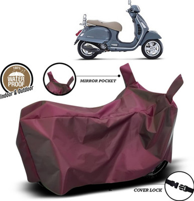 KEDIT Two Wheeler Cover for Vespa(GTS 300, Maroon)