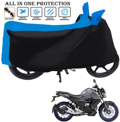 SThanaveX Waterproof Two Wheeler Cover for Yamaha(FZ-S Fi Version 3.0 BS6, Black, Blue)