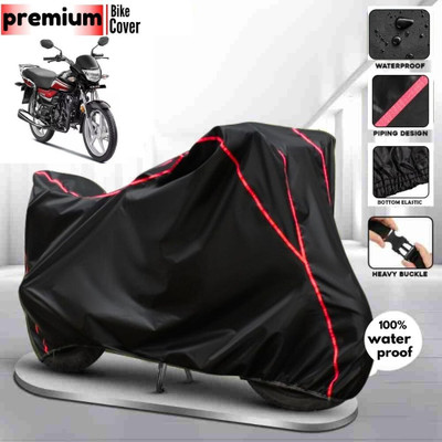 AutoGalaxy Waterproof Two Wheeler Cover for Honda(CD 110 Dream, Black, Red)