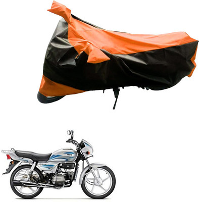 MMSSTAR Waterproof Two Wheeler Cover for Hero(Splendor, Black, Orange)