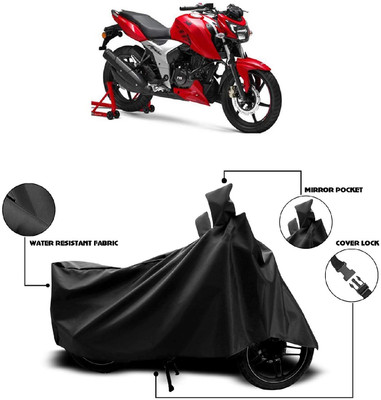 V Creation Two Wheeler Cover for TVS(Apache RTR 160 4V, Black)