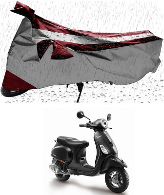 Ascension Two Wheeler Cover for Piaggio(Vespa, Silver, Maroon)