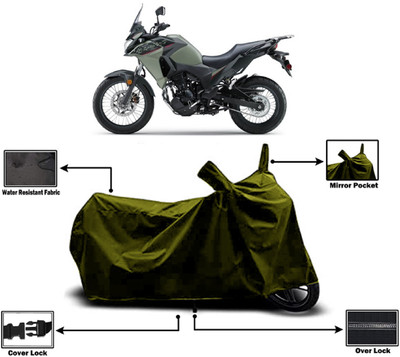 Amexride Two Wheeler Cover for Kawasaki(Versys X 300 BS6, Green)