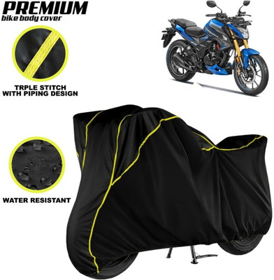 kerwa Waterproof Two Wheeler Cover for Honda(Hornet 2.0, Black, Yellow)