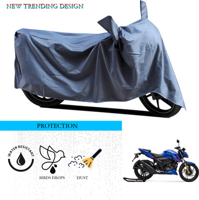 ANTHUB Waterproof Two Wheeler Cover for TVS(Apache RTR 200, Grey)