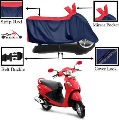 KEDIT Two Wheeler Cover for Hero(Pleasure, Red, Blue)