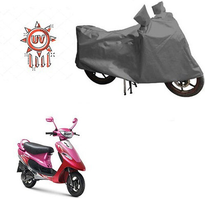 MMSSTAR Waterproof Two Wheeler Cover for TVS(Scooty Pep+, Grey)