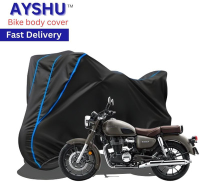 AYSHU Waterproof Two Wheeler Cover for Honda(Hness CB350, Black, Red)