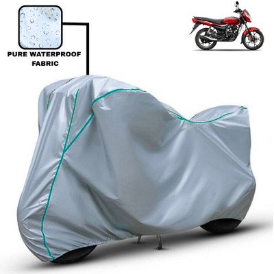 Delphinium Waterproof Two Wheeler Cover for Bajaj(Platina 110, Silver)