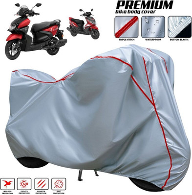 xodi Waterproof Two Wheeler Cover for Yamaha(RayZR 125 BS6, Silver, Red, Multicolor)
