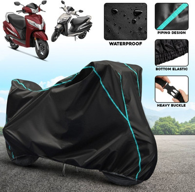 OliverX Waterproof Two Wheeler Cover for Honda(Activa 5G, Black, Blue)