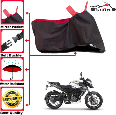 AASHTIK MART Two Wheeler Cover for Bajaj(Pulsar NS200, Red, Black)