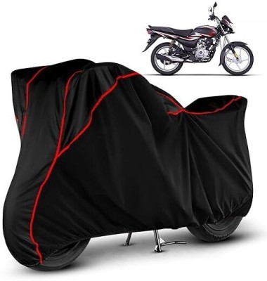 DeepShakshi AUTOMOTIVE Waterproof Two Wheeler Cover for Bajaj(Platina 100, Black, Red)