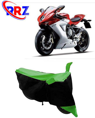 RRZ Waterproof Two Wheeler Cover for MV Agusta(F3, Black, Green)