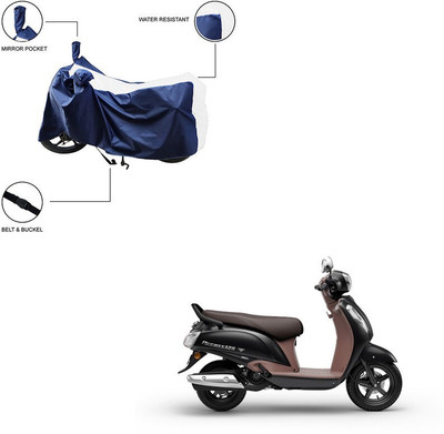 Furnish Flow Two Wheeler Cover for Suzuki(White)