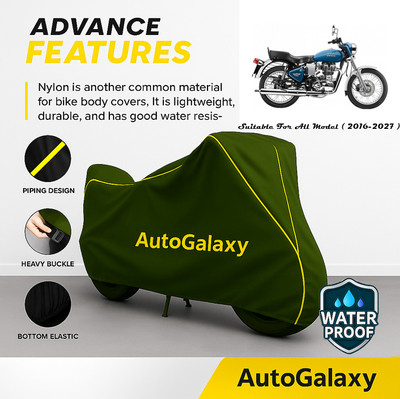 AutoGalaxy Waterproof Two Wheeler Cover for Royal Enfield(Electra, Green)