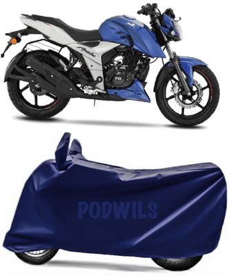 PODWILS Two Wheeler Cover for TVS(Apache RTR 160 4V, Blue)