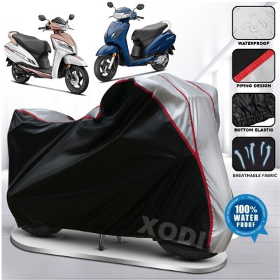 xodi Waterproof Two Wheeler Cover for Honda(Activa, Silver, Black)