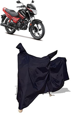 Amexride Two Wheeler Cover for Hero(Glamour Programmed FI, Black)