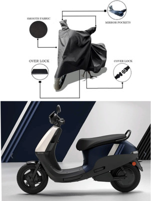 MMSSTAR Waterproof Two Wheeler Cover for Ola(Scooty, Black)