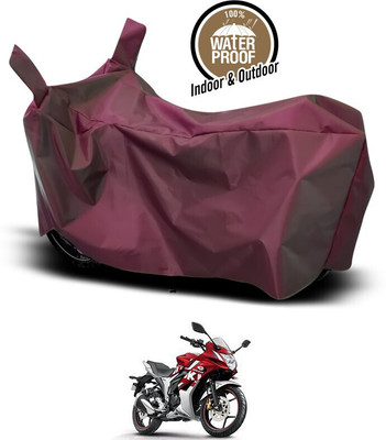 ANTHUB Waterproof Two Wheeler Cover for Suzuki(Gixxer SF, Maroon)