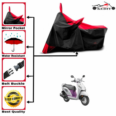 AASHTIK MART Two Wheeler Cover for Honda(Activa i, Red, Black)