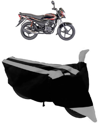 ABORDABLE Two Wheeler Cover for Bajaj(Platina 100, Black, Grey)