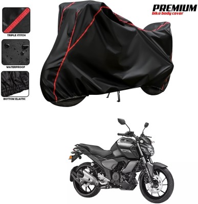 DeepShakshi AUTOMOTIVE Two Wheeler Cover for Yamaha(FZ16, Black, Red)