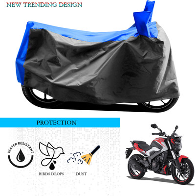 GOSHIV-car and bike accessories Waterproof Two Wheeler Cover for Bajaj(Dominar 250, Grey, Blue)