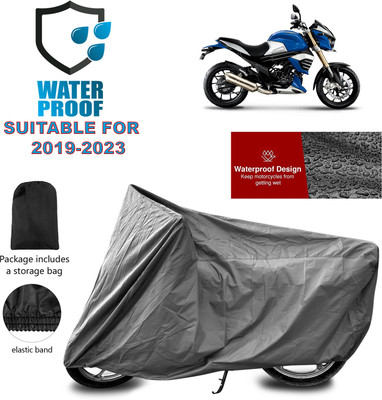 GOSHIV-car and bike accessories Waterproof Two Wheeler Cover for Mahindra(Grey)