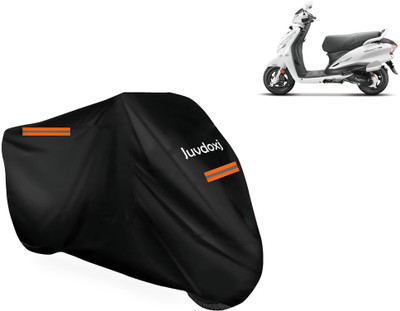 Juvdoxj Waterproof Two Wheeler Cover for Hero(Duet 125CC, Black)