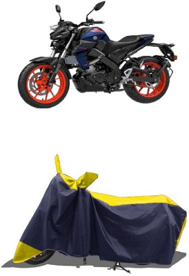 SUGASHRI Waterproof Two Wheeler Cover for Yamaha(MT-15, Yellow, Blue)