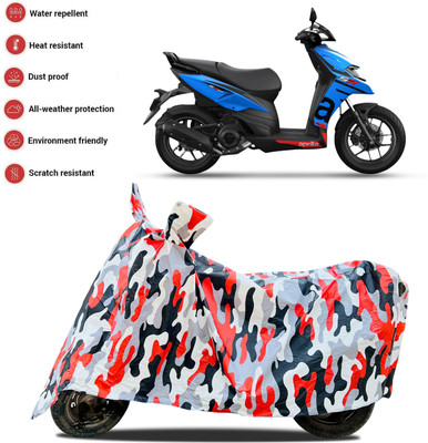 ANTHUB Waterproof Two Wheeler Cover for Aprilia(SR 160, Red, White)