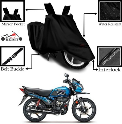 KEDIT Two Wheeler Cover for Universal For Bike(Passion Pro TR, Black)